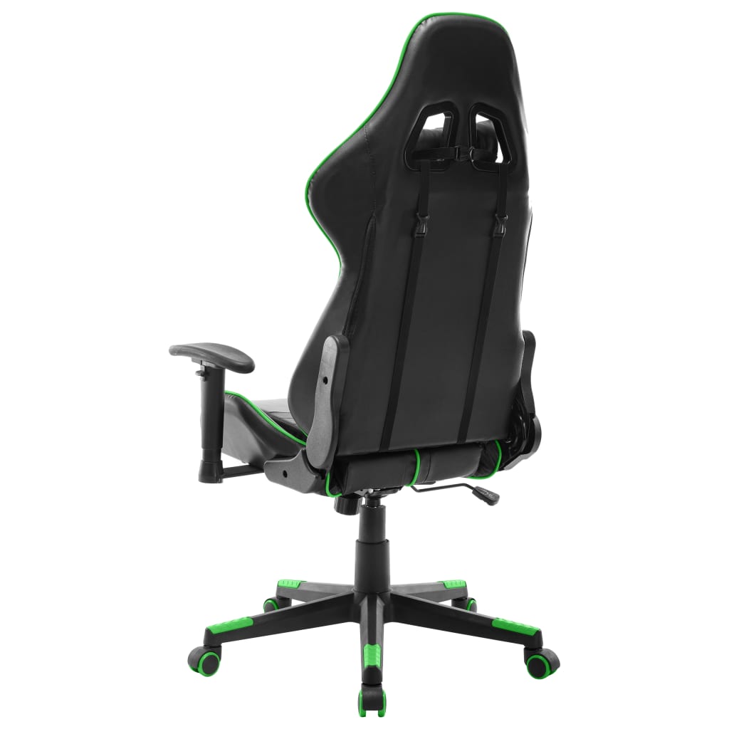 Cadeira de gaming couro artificial preto e verde