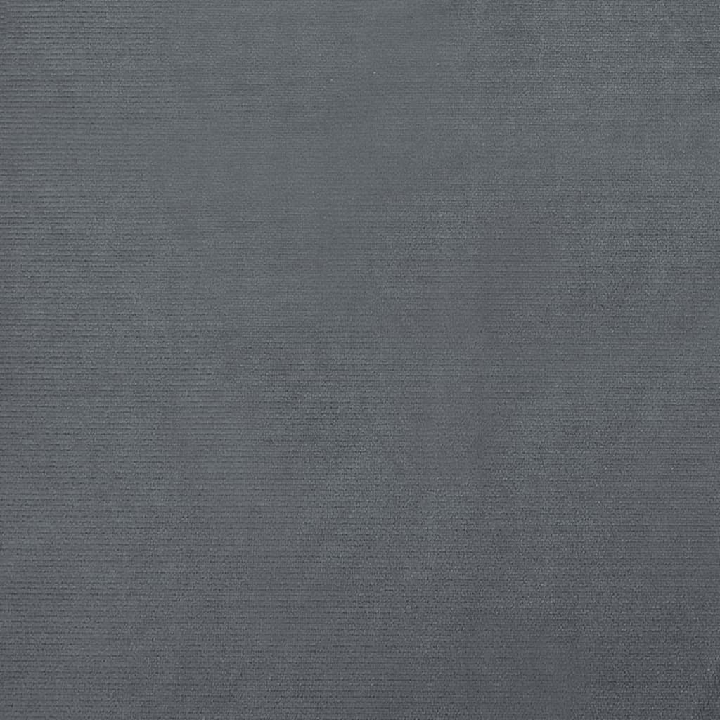 Sofá infantil com apoio de pés 100x50x30 cm veludo cinza-escuro