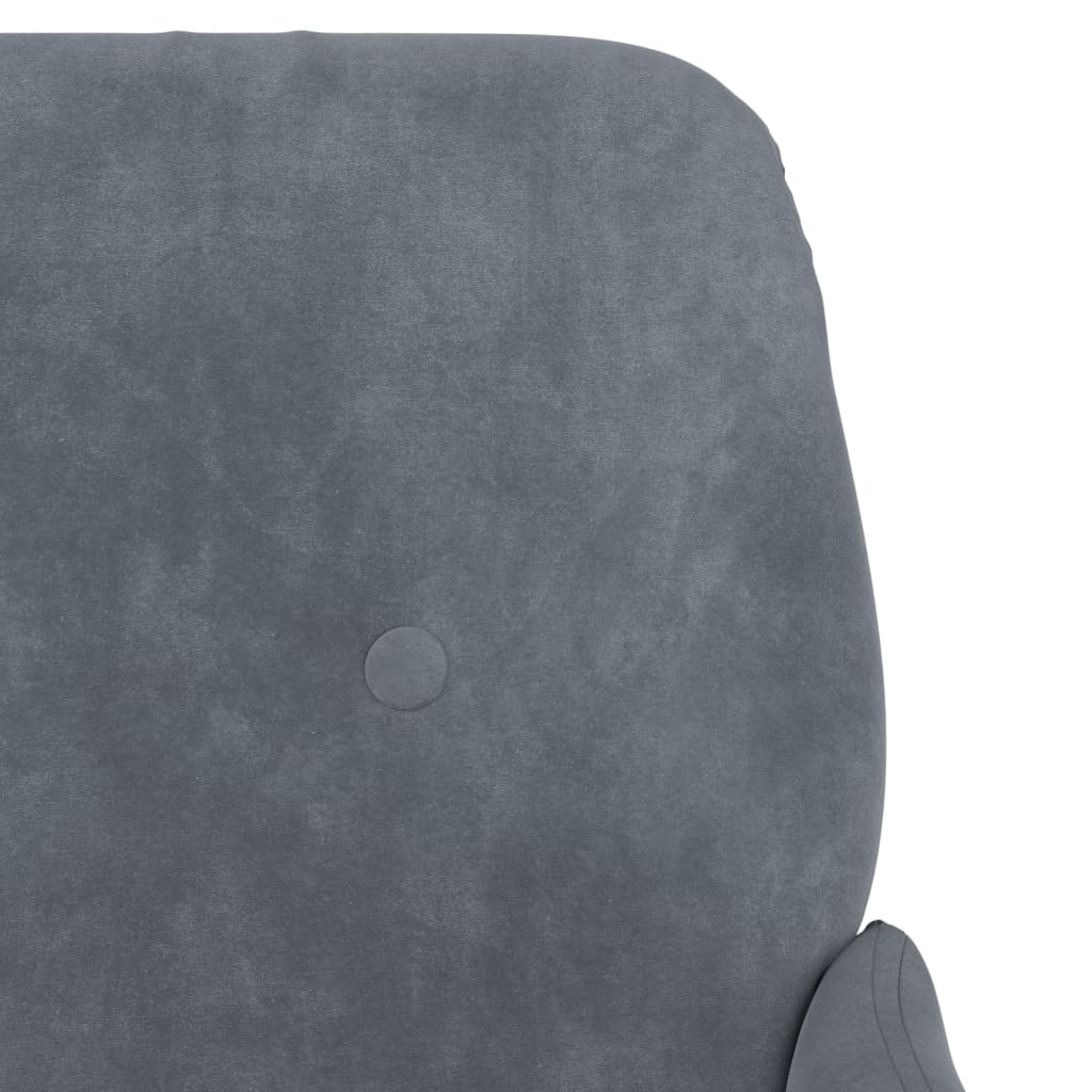 Poltrona de Descanso Stella em Veludo - Cinzento Escuro - Design Moderno