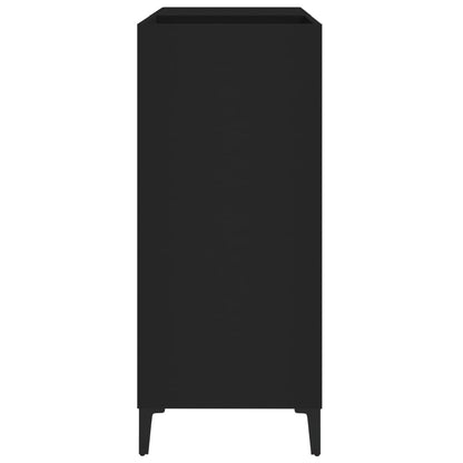 Armário para discos 84,5x38x89 cm derivados de madeira preto