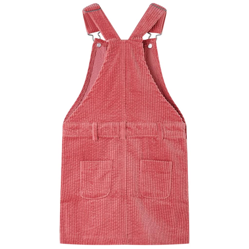 Vestido com peitilho para criança bombazina rosa 140