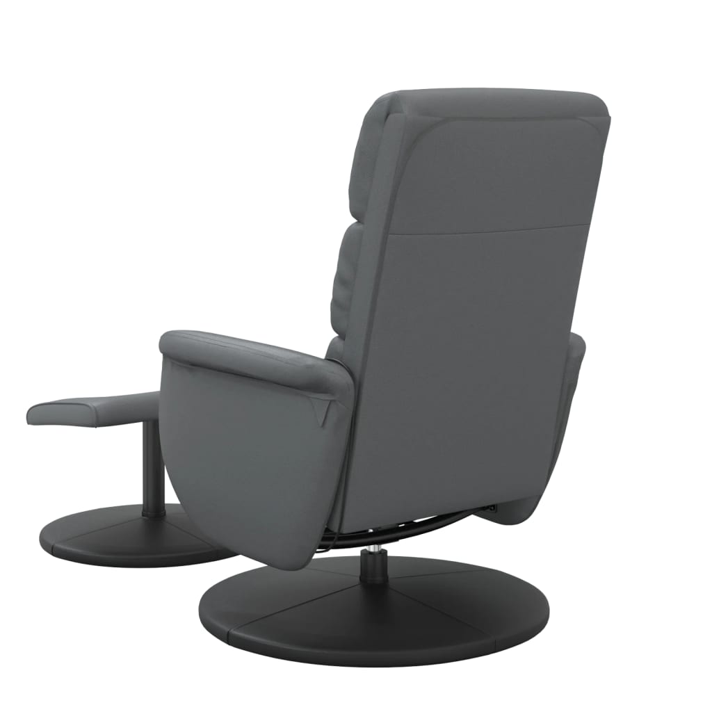 Cadeira massagens reclinável c/ apoio pés couro artif. cinzento