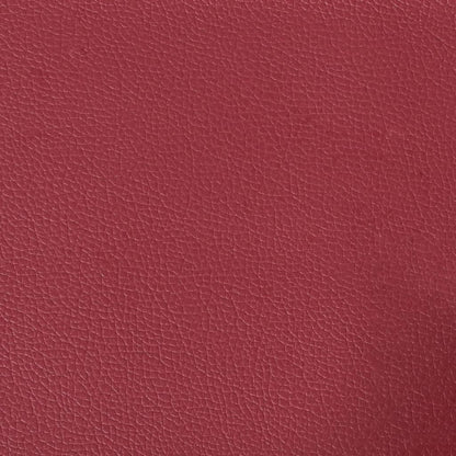 Sofá 3 lug. c/ almofadas 180 cm couro artificial vermelho tinto