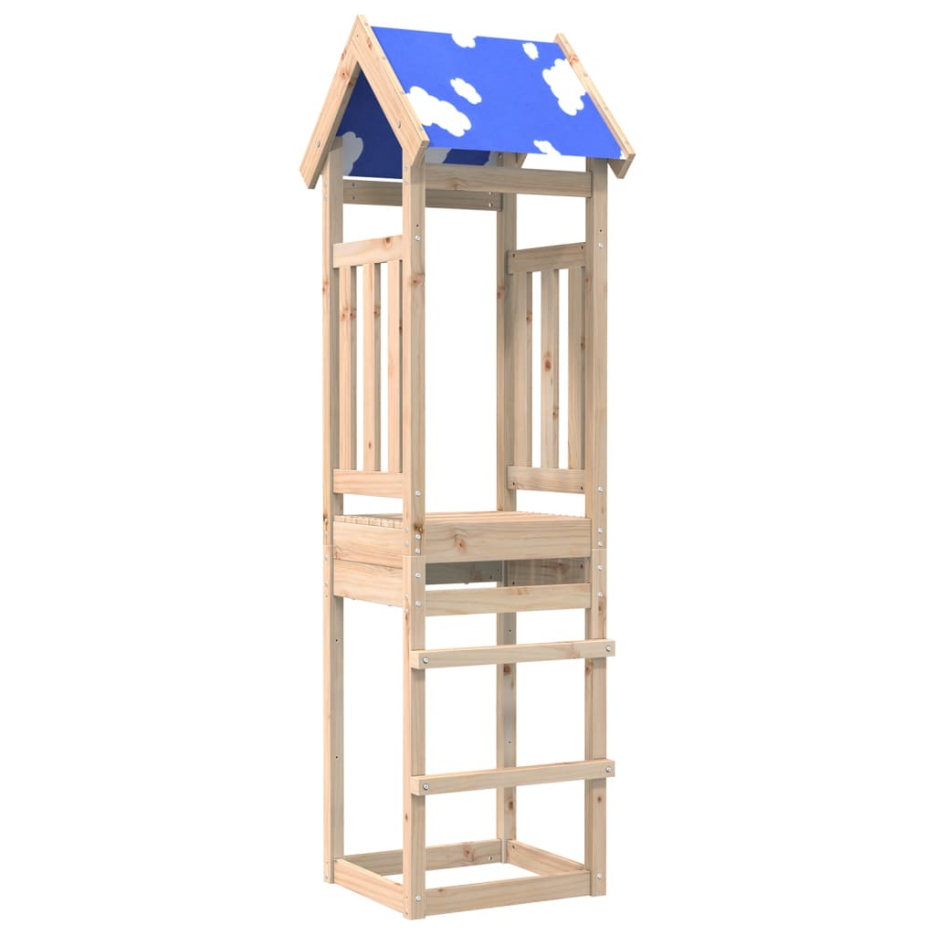 Torre de brincar 52,5x46,5x208 cm madeira de pinho maciça