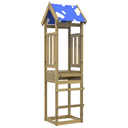 Torre de brincar 52,5x46,5x208 cm madeira de pinho impregnada