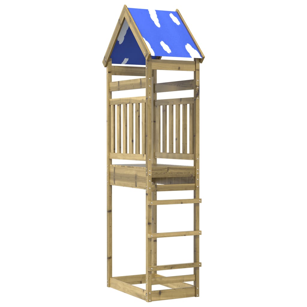 Torre de brincar 85x52,5x265 cm madeira de pinho impregnada