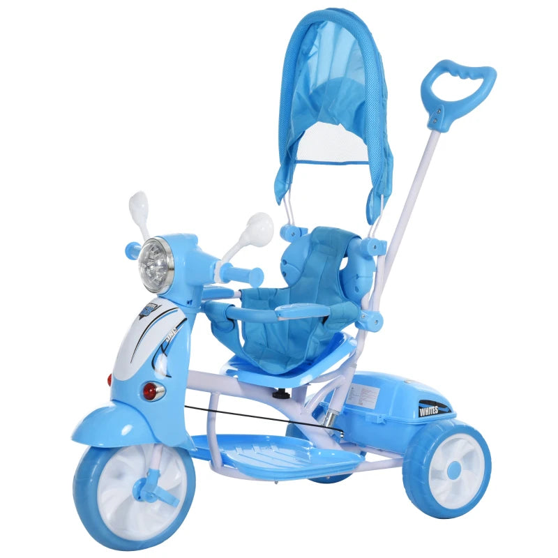 Triciclo Dobrável com Luz e Música - Azul
