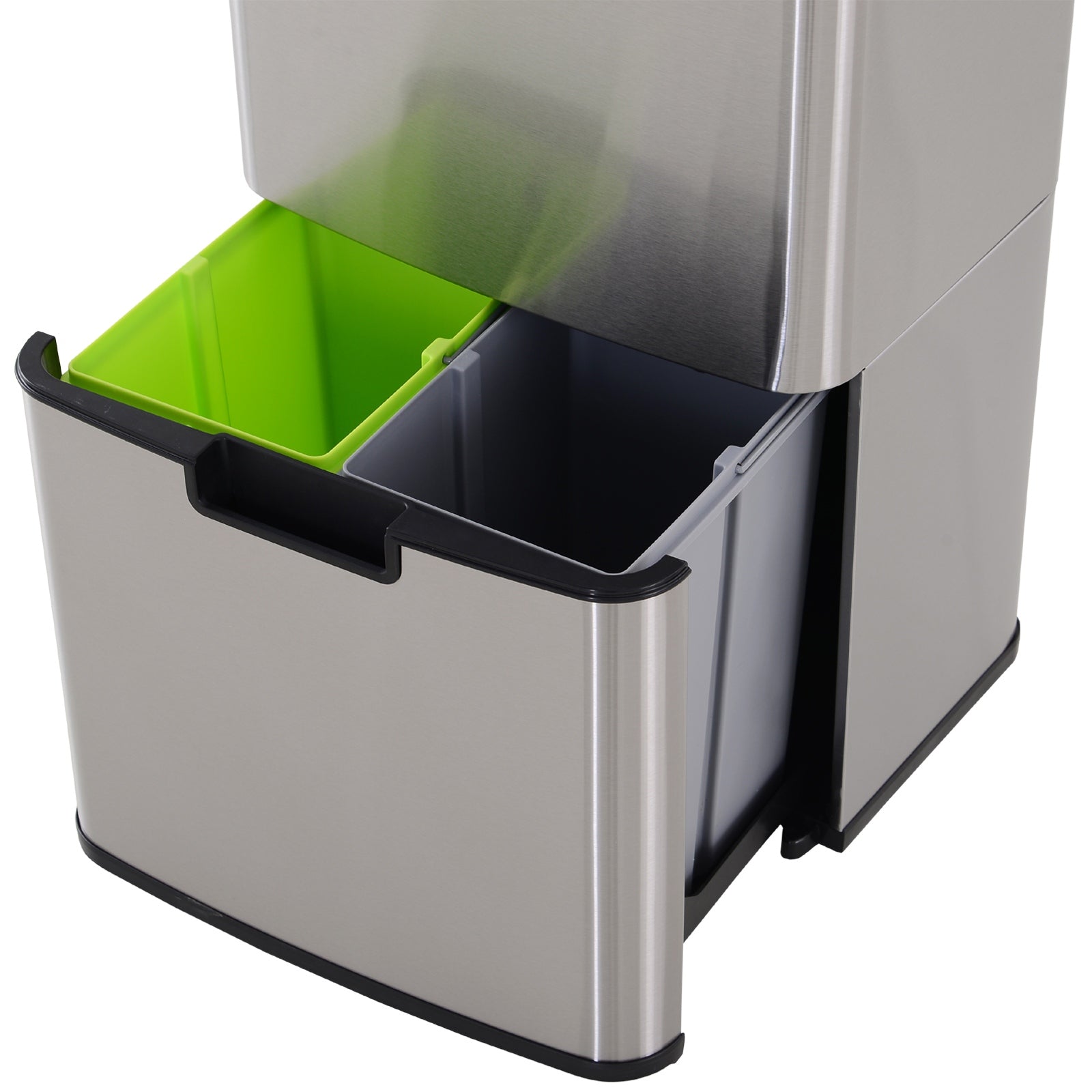Caixote de Lixo para Reciclagem em Inox de 72L com Abertura