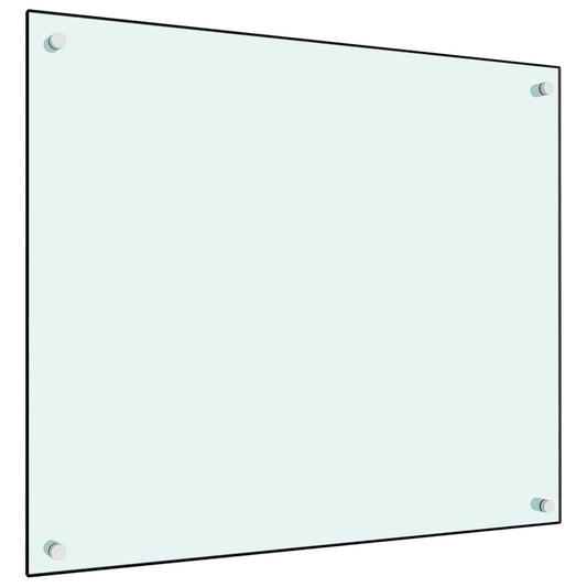 Painel anti-salpicos de cozinha 70x60 cm vidro temperado branco
