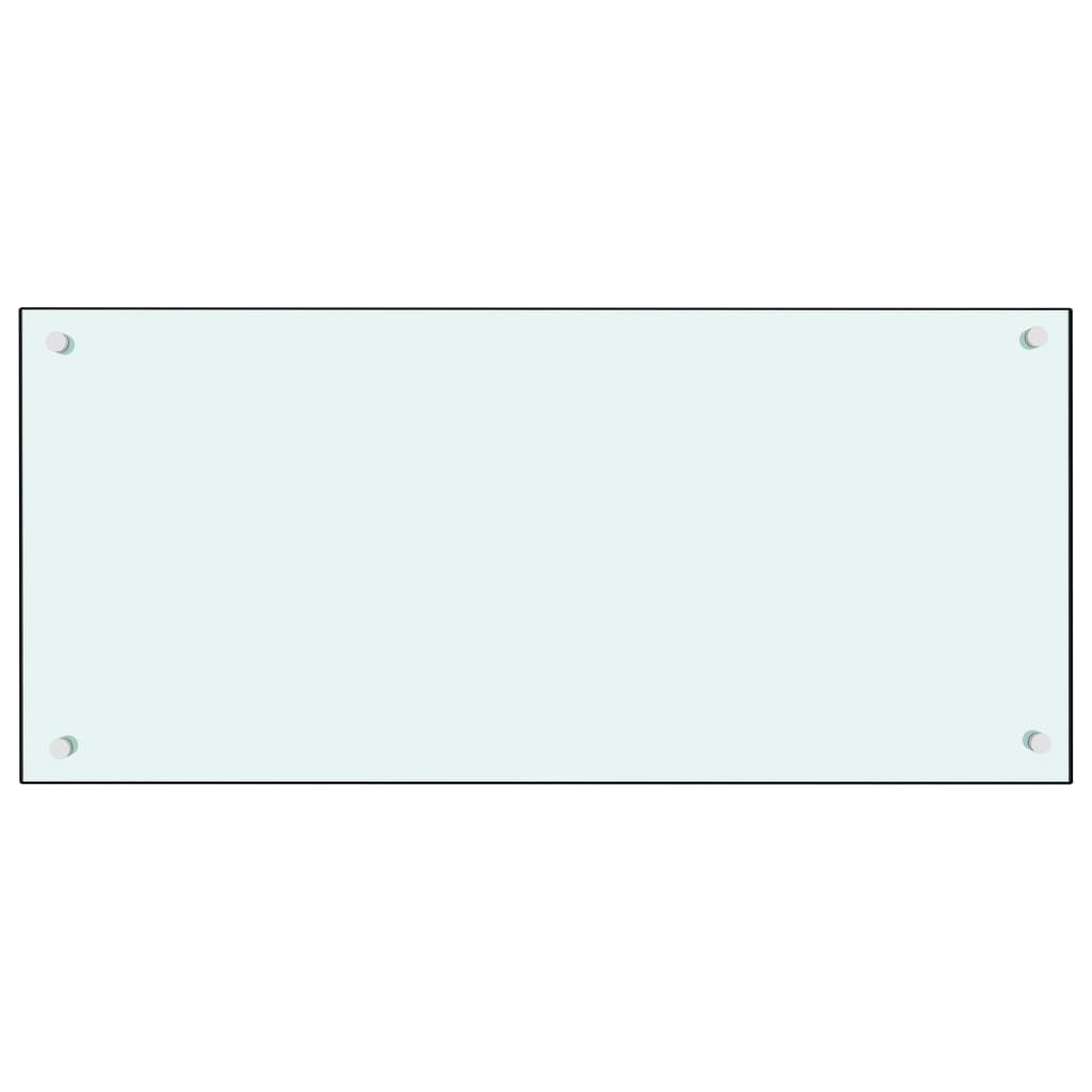 Painel anti-salpicos de cozinha 90x40 cm vidro temperado branco
