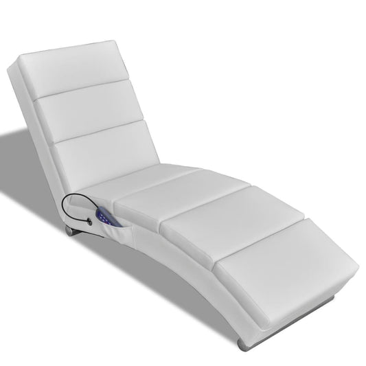 Cadeira de massagens couro artificial branco