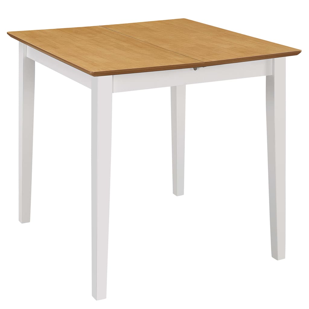 Mesa de jantar extensível (80-120)x80x74 cm MDF branco