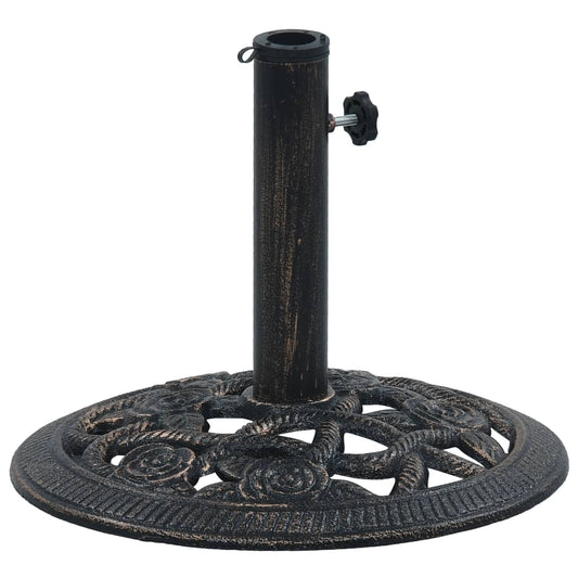Base para guarda-sol 9 kg 40 cm ferro fundido preto e bronze
