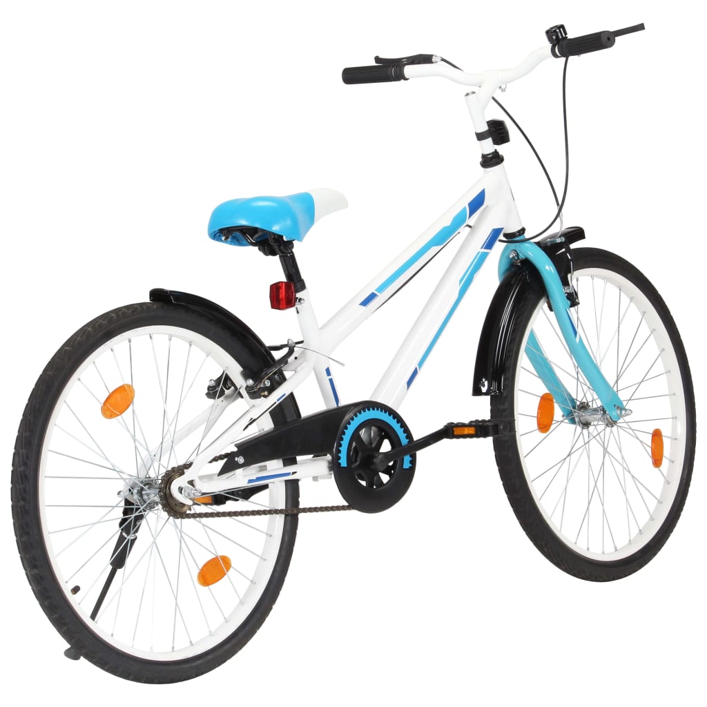 Bicicleta de criança roda 24" azul e branco
