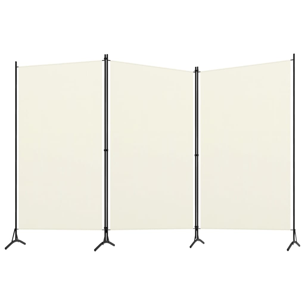 Divisória de quarto com 3 painéis 260x180 cm branco nata