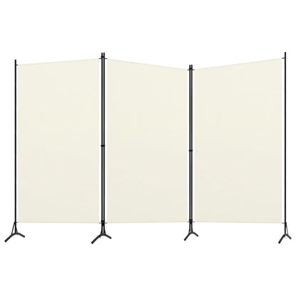 Divisória de quarto com 3 painéis 260x180 cm branco nata