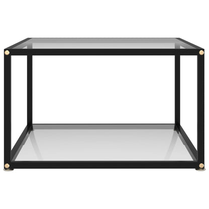 Mesa de Centro Albar em Vidro Temperado Transparente - 60x60 cm - Design Moderno