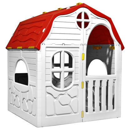 Casa de Brincar Infantil Dobrável com Porta e Janelas