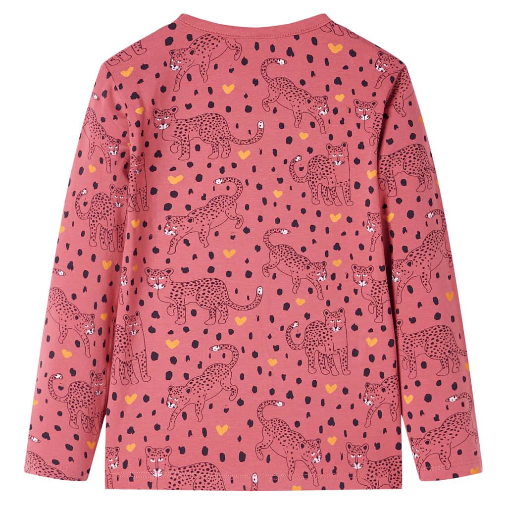 Pijama de manga comprida para criança rosa-velho 116