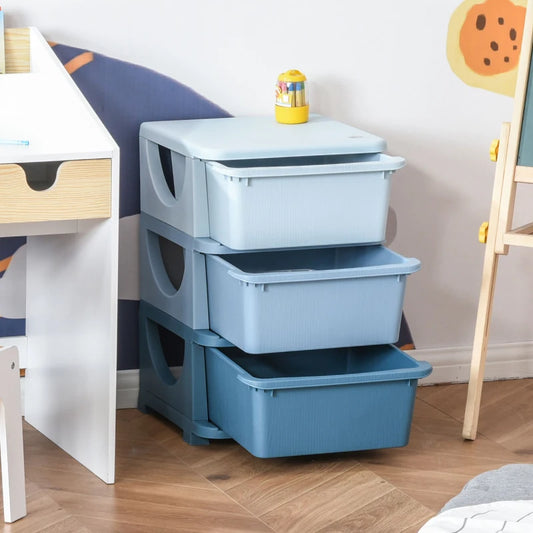 Organizador de Brinquedos Luna - Azul - Design Moderno - Leva-Me Contigo - Móveis & Decoração