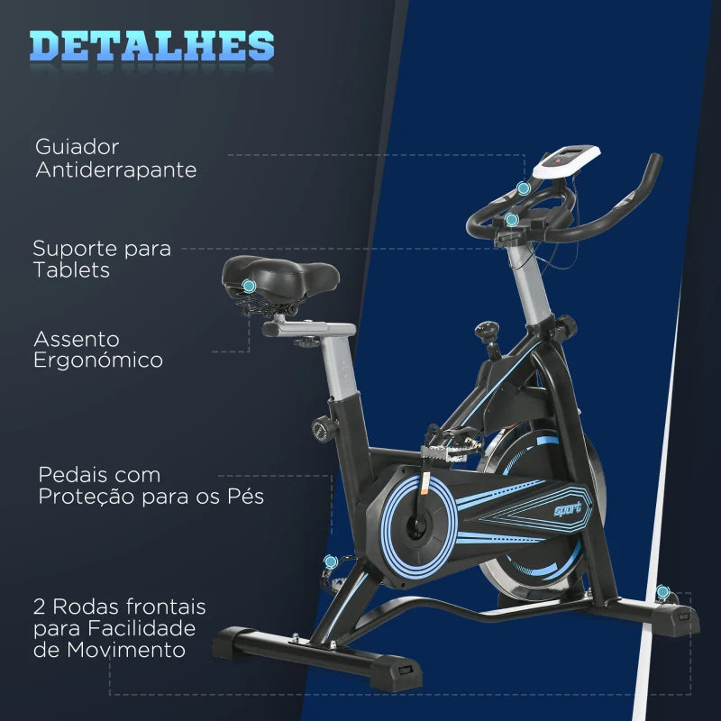 Bicicleta Estática com Inércia de 23kg - Design Moderno