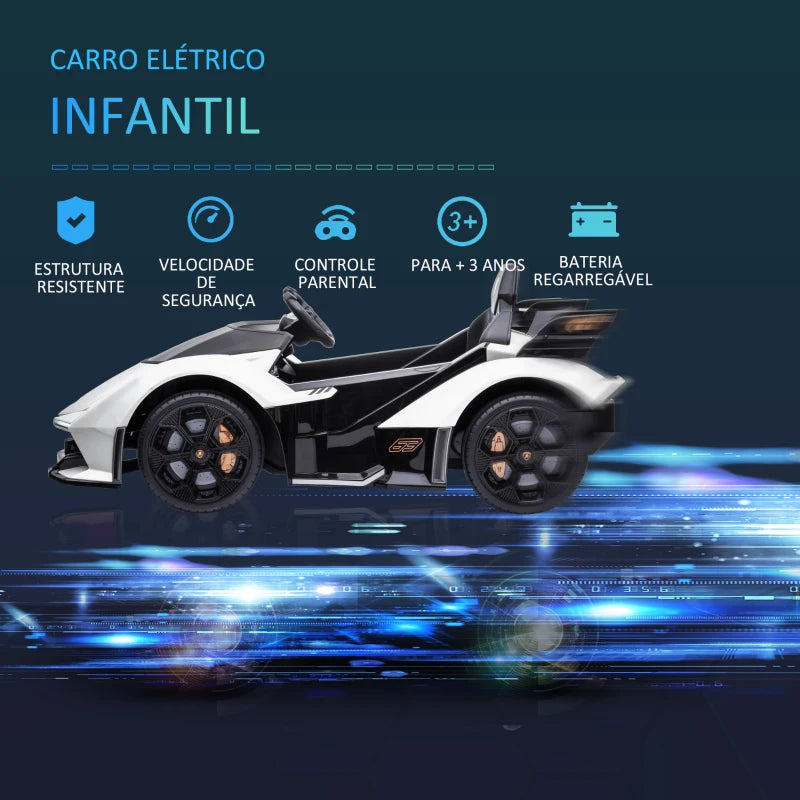 Carro Elétrico Lamborghini V12 com Controlo Remoto