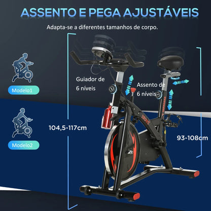 Bicicleta Estática com Ecra LCD - Volante 10kg